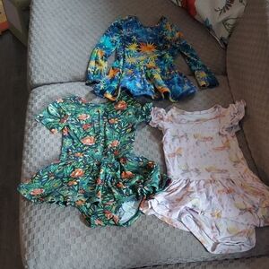 Floral and Starry Kids Bodysuit Set